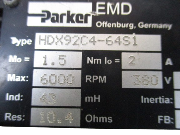 Parker Hauser Servomotor HDX92C4-64S1 mit Getriebe RPL11-1SK