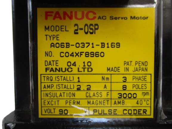 Fanuc A06B-0371-B169 - Model 2 - OSP-Servomotor