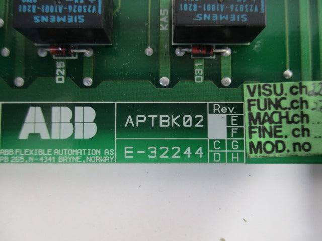 ABB Robotics 3E 032244 (E 32244) - Terminal Board APTBK-02