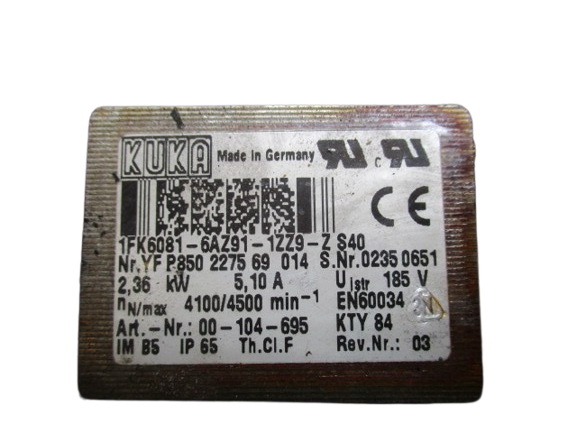 KUKA 1FK6081-6AZ91-1ZZ9-Z S40 AC-Servomotor Art.Nr. 00-104-695