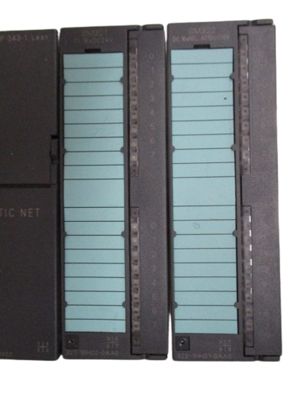 Simatic Profischiene 6ES7390-1-AE80-0AA0 inkl. CP 343-1 Lean Simatec Net 6GK7343-1CX10-0XEO, S7-300 CPU 315-2DP Zentralbaugruppe 6ES7315-2AH14-0AB0, Simatic PS 307 Hutschienen Netzteil, SM 321 Digitale Ausgabe, SM 322 Digitale Ausgabe