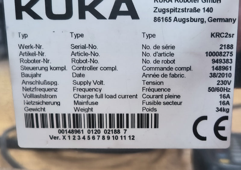 Kuka robot KRC2sr + KCP2 + KR5 sixx R850