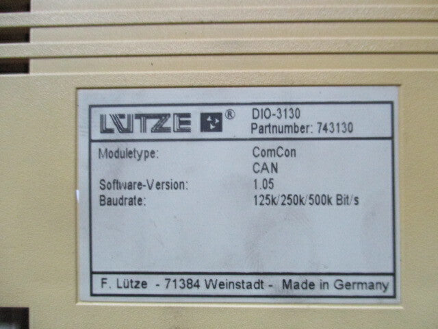 Lütze DIO-3130 ComCon CAN 743130