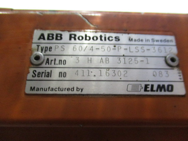 ABB Robotics 3HAB 3125-1 servo motor type 60/4-50-P-LSS-3612
