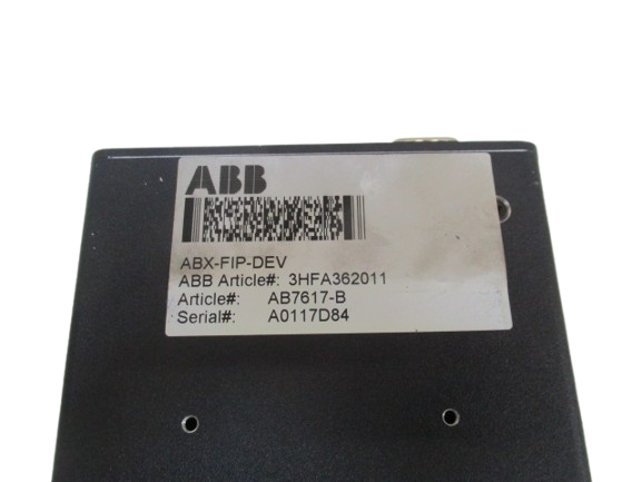 ABB Robotics 3HFA362011 Art.Nr. AB7617-B Serial A0117D84 ABX-FIP-DEV