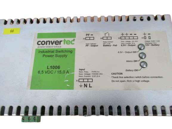 Convertec power electronics Model L1006 Power Supply