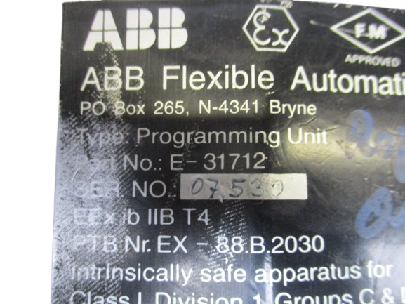 ABB Robotics Teach Pendant E-31712 Type SKP-02