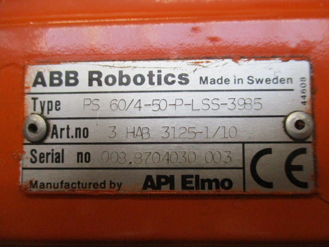 ABB Robotics 3HAB 3125-1 servo motor type 60/4-50-P-LSS-3985
