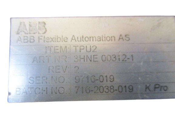 ABB Robotics Teach Pendant 3HNE00312-1 TPU2