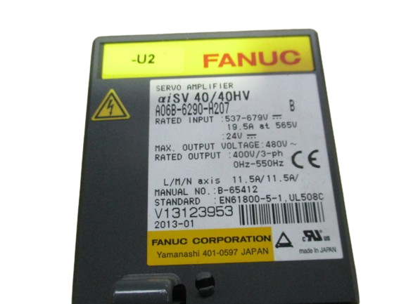 Fanuc A06B-6290-H207 aiSV 40/40H Servo Amplifier