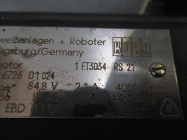 KUKA AC Servomotor 1FT3034RS21