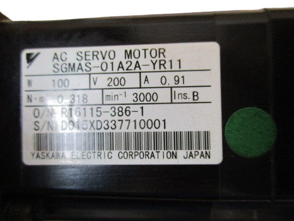 Yaskawa Motoman AC Servomotor Type SGMAS-01A2A-YR11