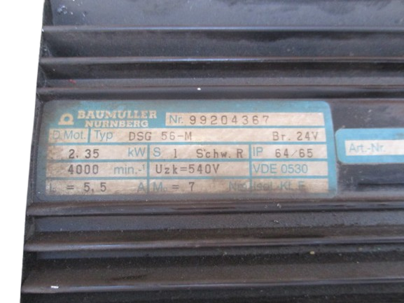Baumüller/Nürnberg DSG56-M Servomotor Art. Nr. 261135/2088203