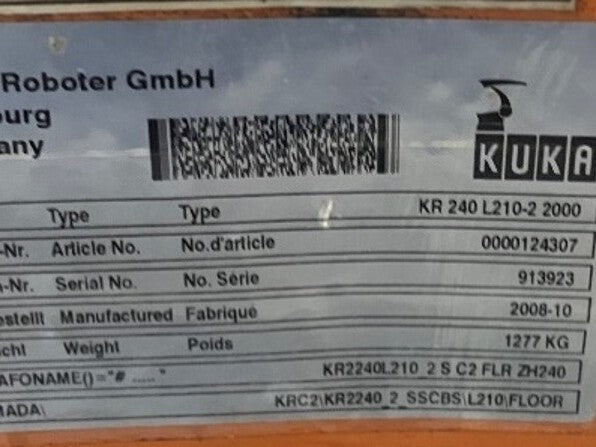 Roboter KUKA KR 240 L210-2 2000 Seriennummer 913923 Industrieroboter inklusive Schaltschrank 60255