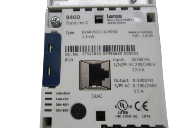Lenze 8400 State Line C – Typ E84AVSCE1122SXO Frequenzumrichter