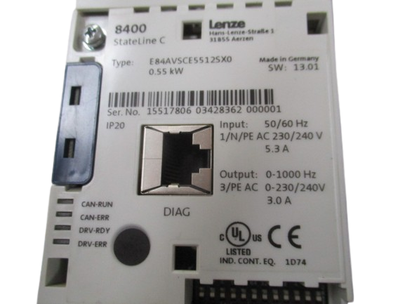 Lenze 8400 State Line C – Typ E84AVSCE5512SXO Frequenzumrichter