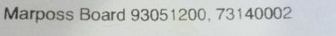 Mapross Control Board 93051200, 73140002