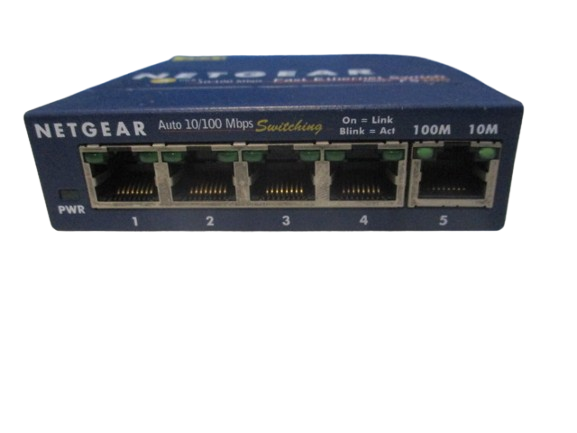 Netgear Fast Ethernet Switch Model FS105 Pro Safe 5 Port 10/100 Switch