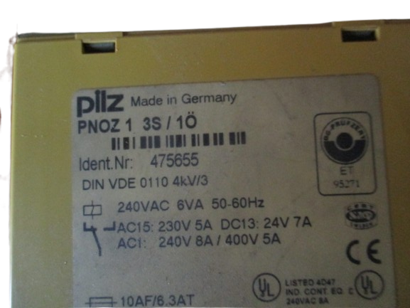 PILZ IdNr. 475655 Sicherheitsrelais