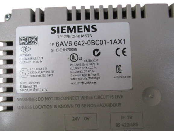Siemens Simatic Panel Touch 6AV 6642-0BC01-1AX1