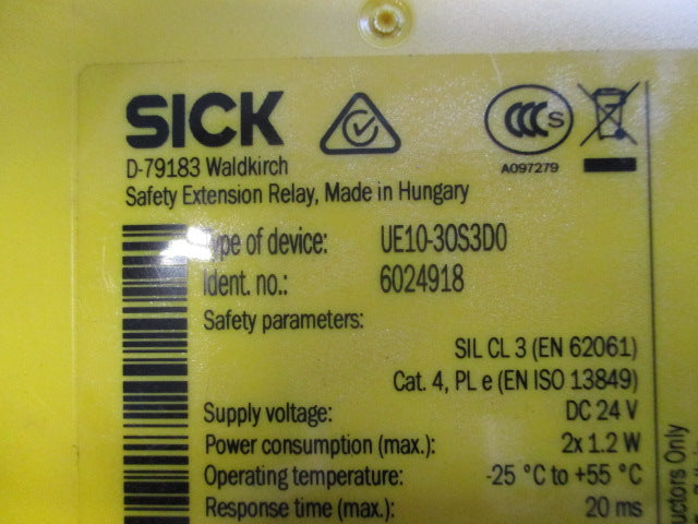 SICK UE-10-30S3DO IDNr. 6024918 Sicherheitsrelais