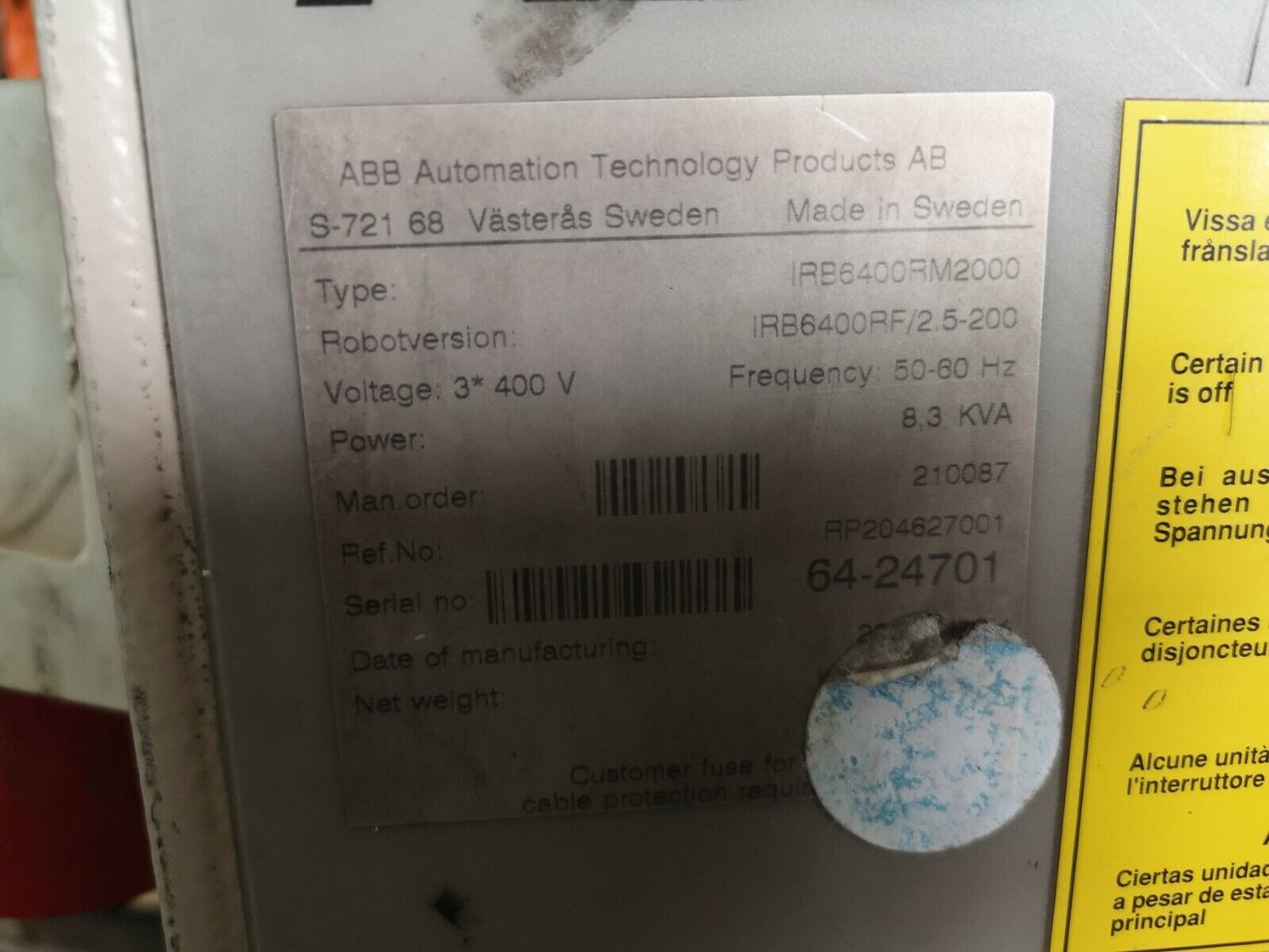 Roboter ABB Robotics IRB6400RF S4C+M2000 2.5/200